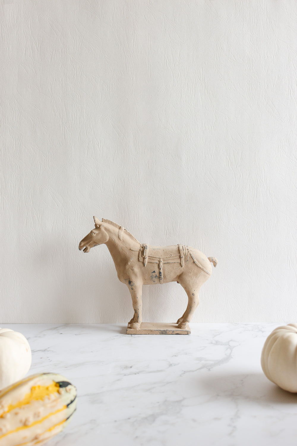 vintage french terra cotta horse