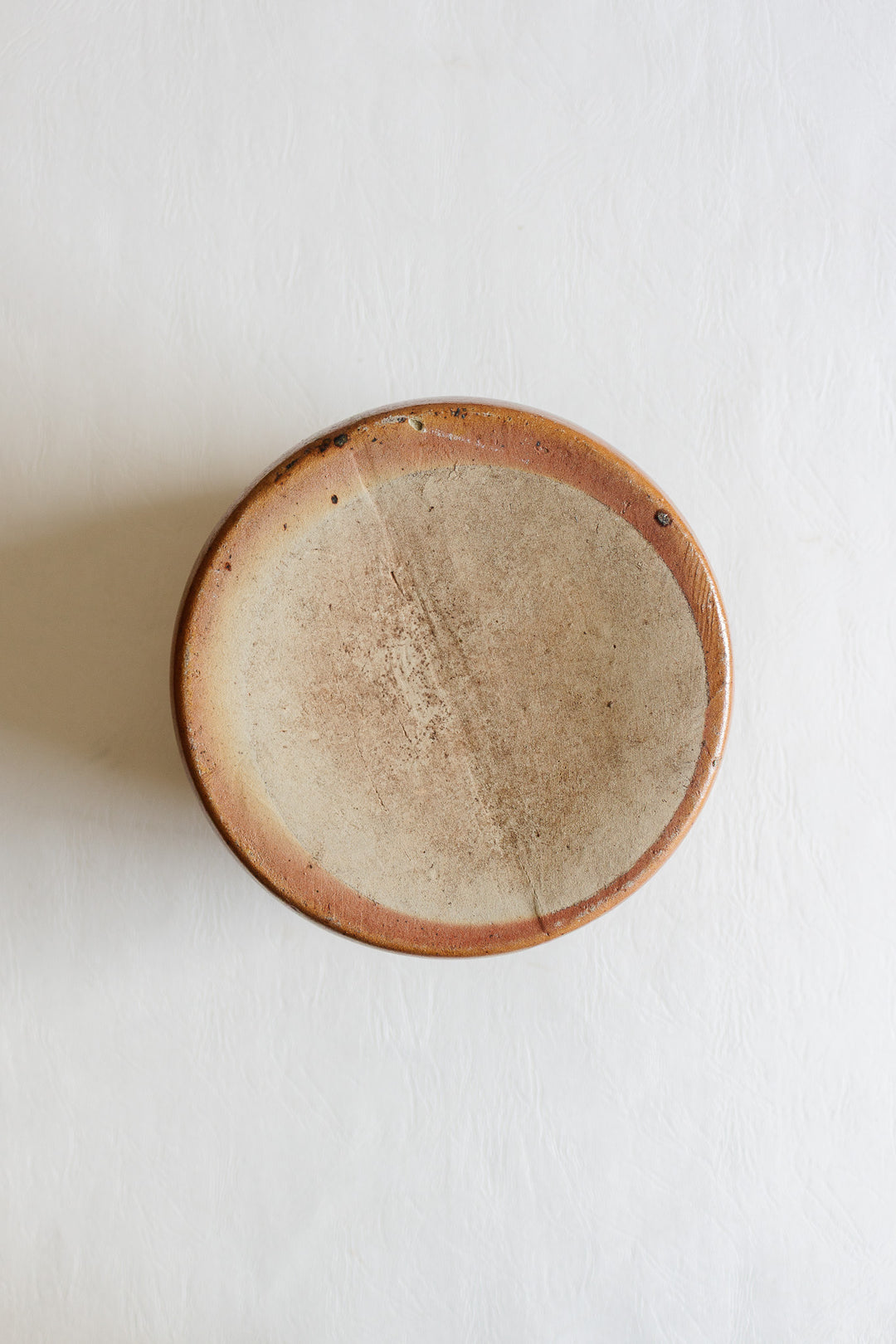 antique french stoneware confit pot, brown