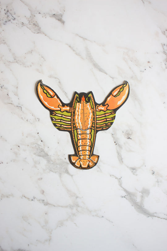 vintage french promotional lobster chromolithograph for "les grands magasins du louvre"