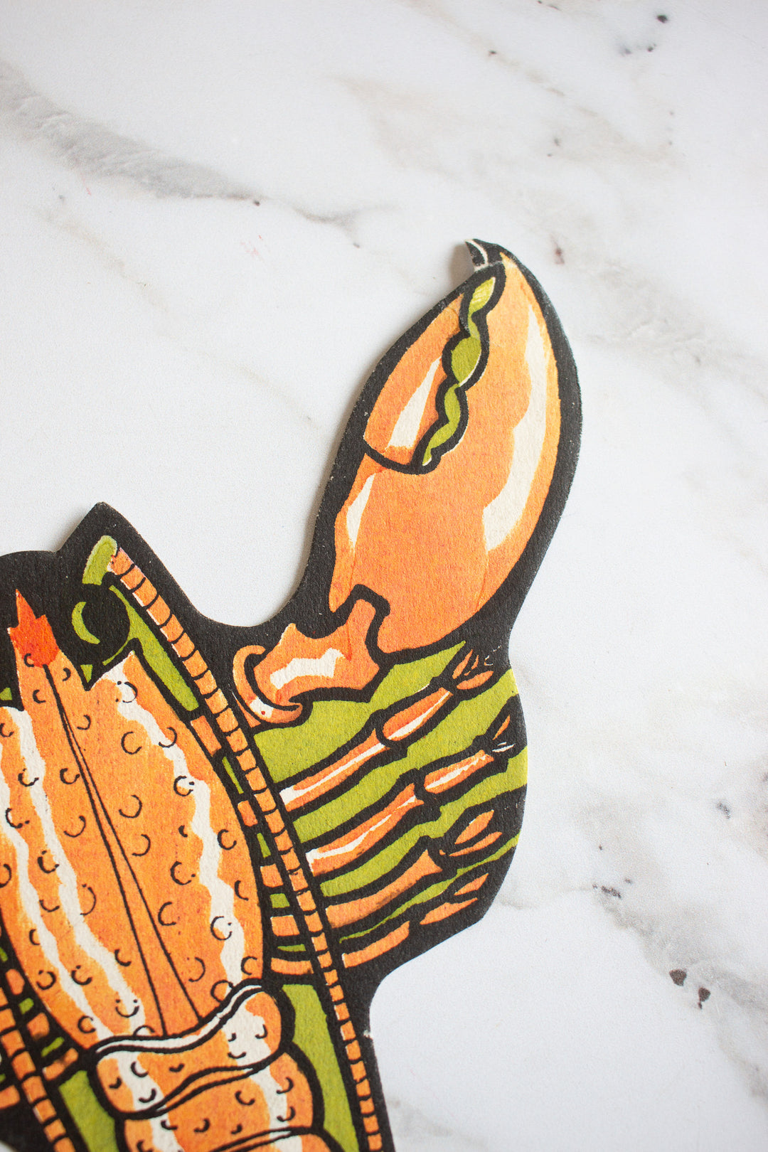 vintage french promotional lobster chromolithograph for "les grands magasins du louvre"