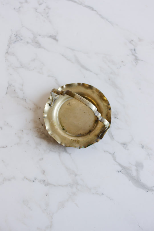 vintage english silverplate bonbon dish with poinçons