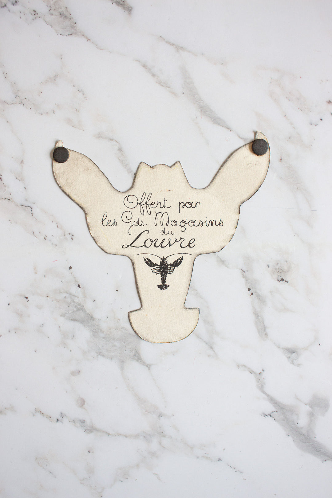 vintage french promotional lobster chromolithograph for "les grands magasins du louvre"