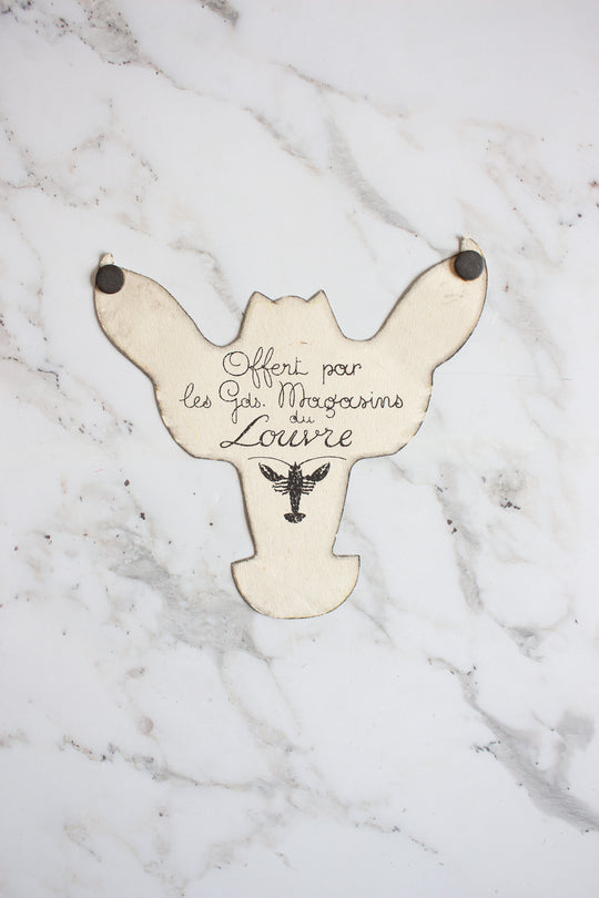 vintage french promotional lobster chromolithograph for "les grands magasins du louvre"