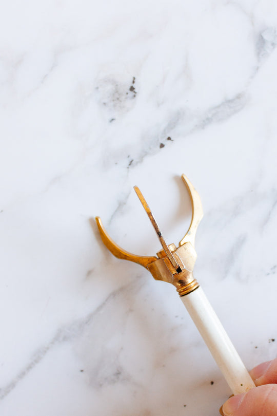 vintage french sugar or ice tongs