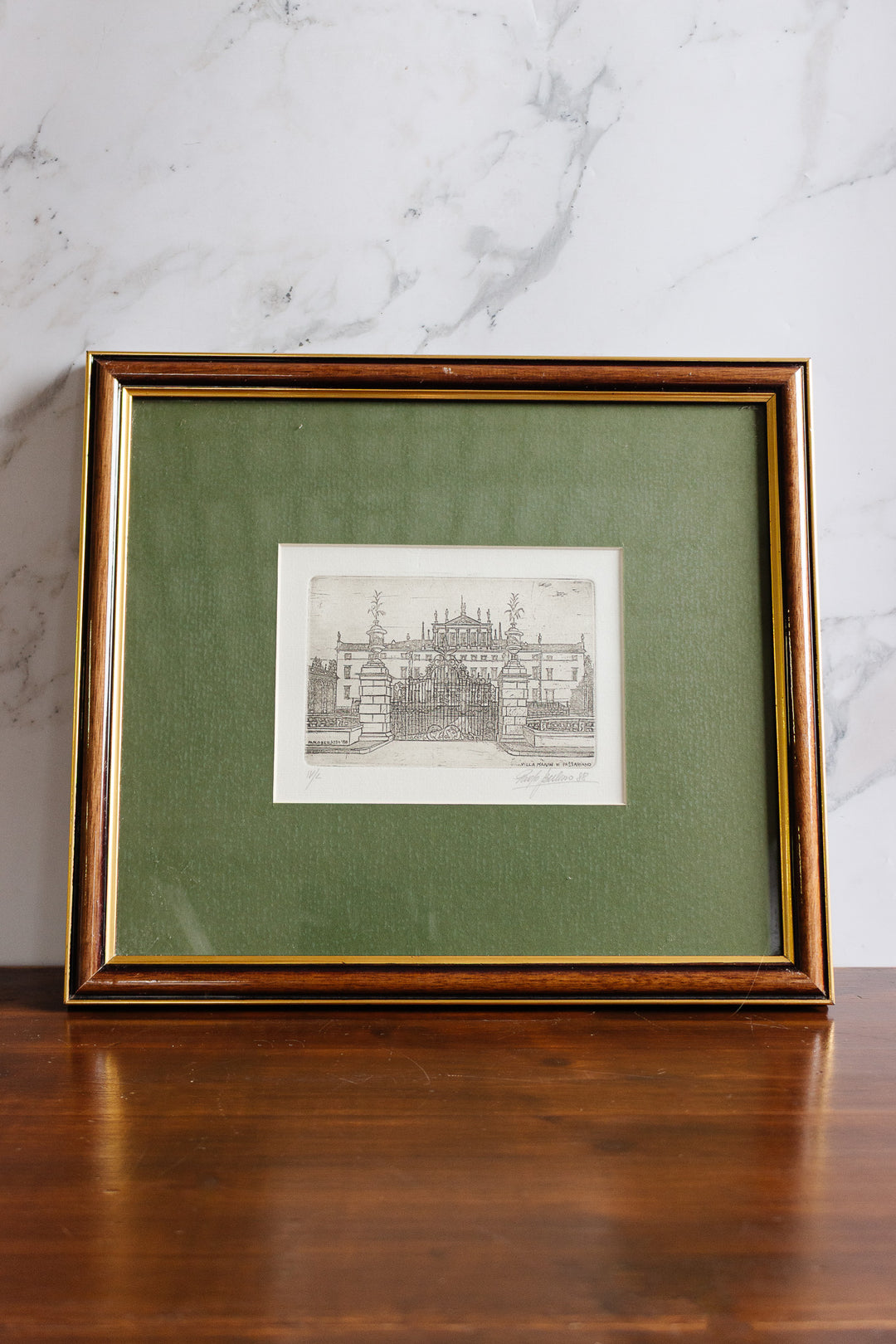 vintage italian woodblock print