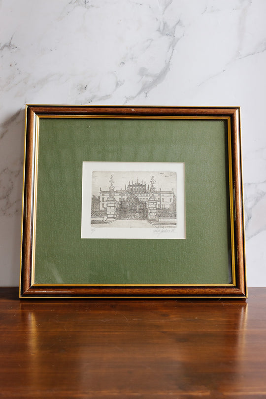vintage italian woodblock print