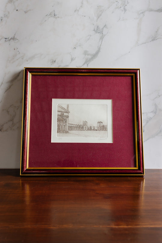 vintage italian woodblock print