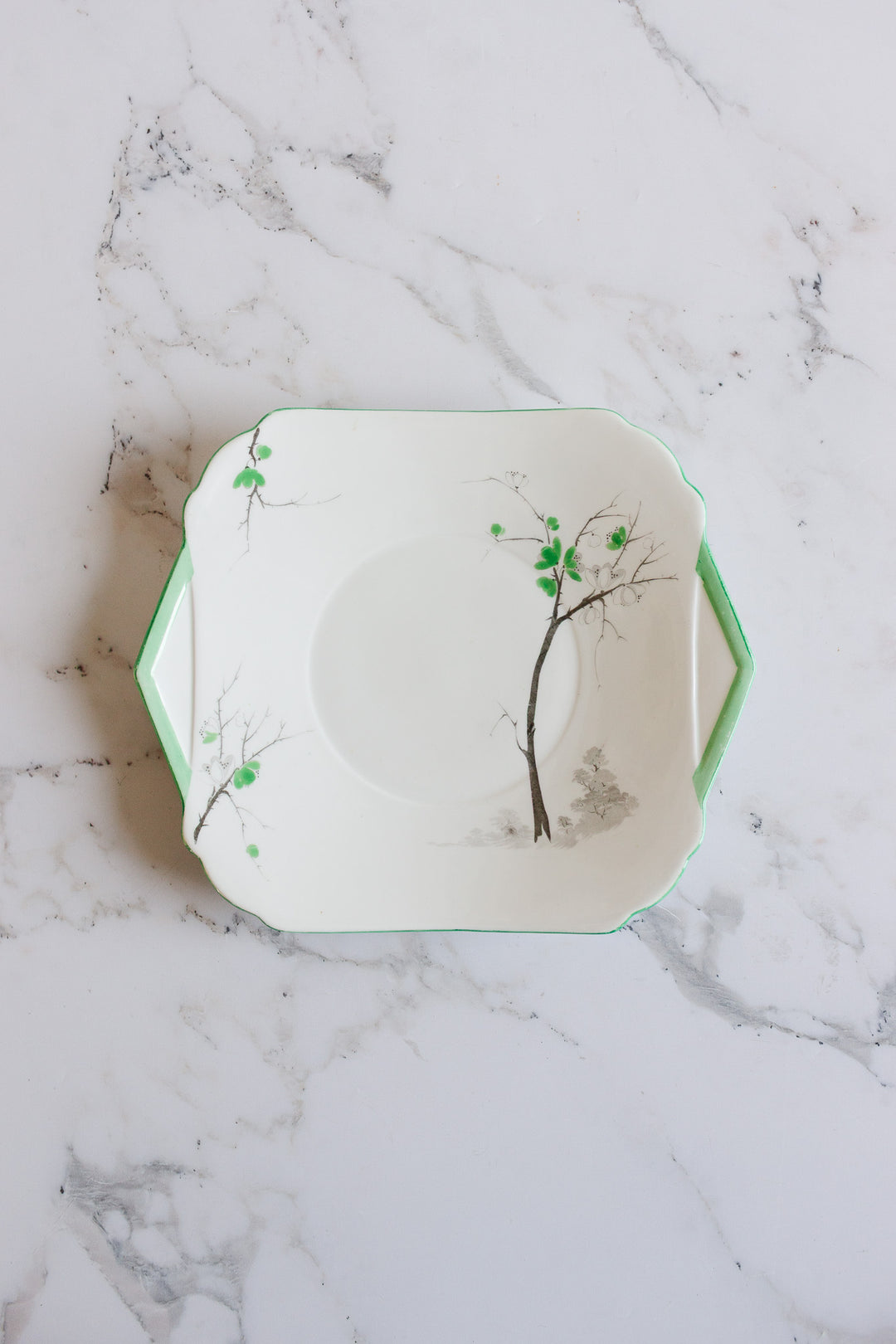 handpainted art deco Shelley cake plate