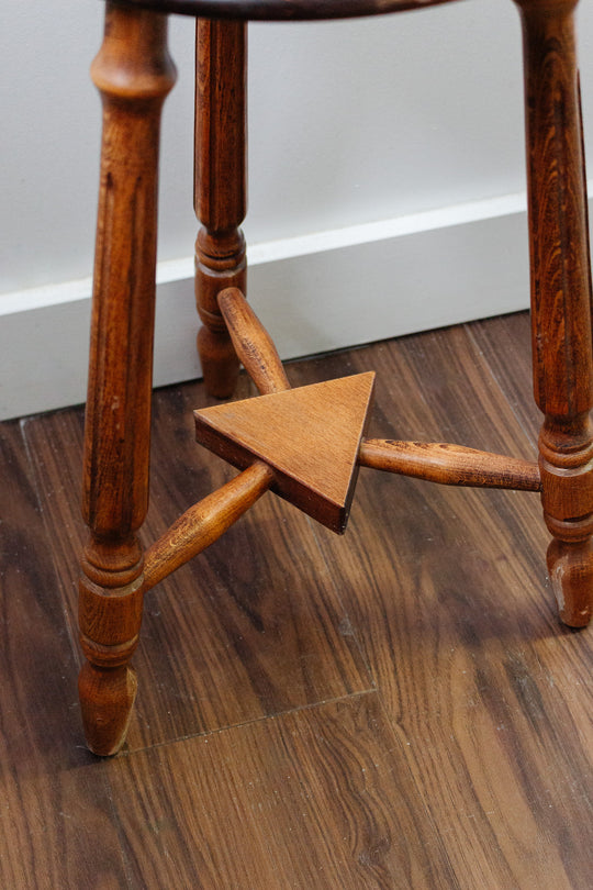 vintage french farmhouse turned leg stool