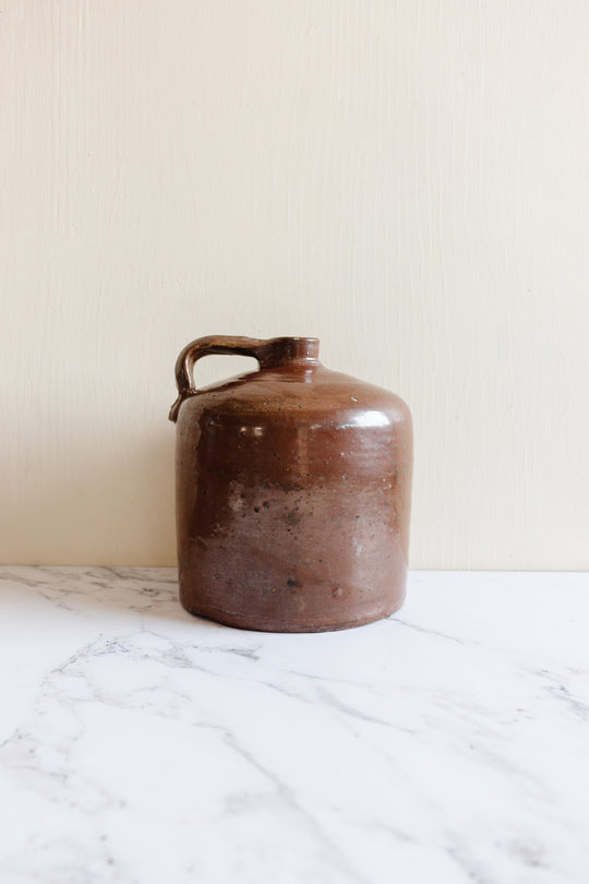 vintage European stoneware glazed jug