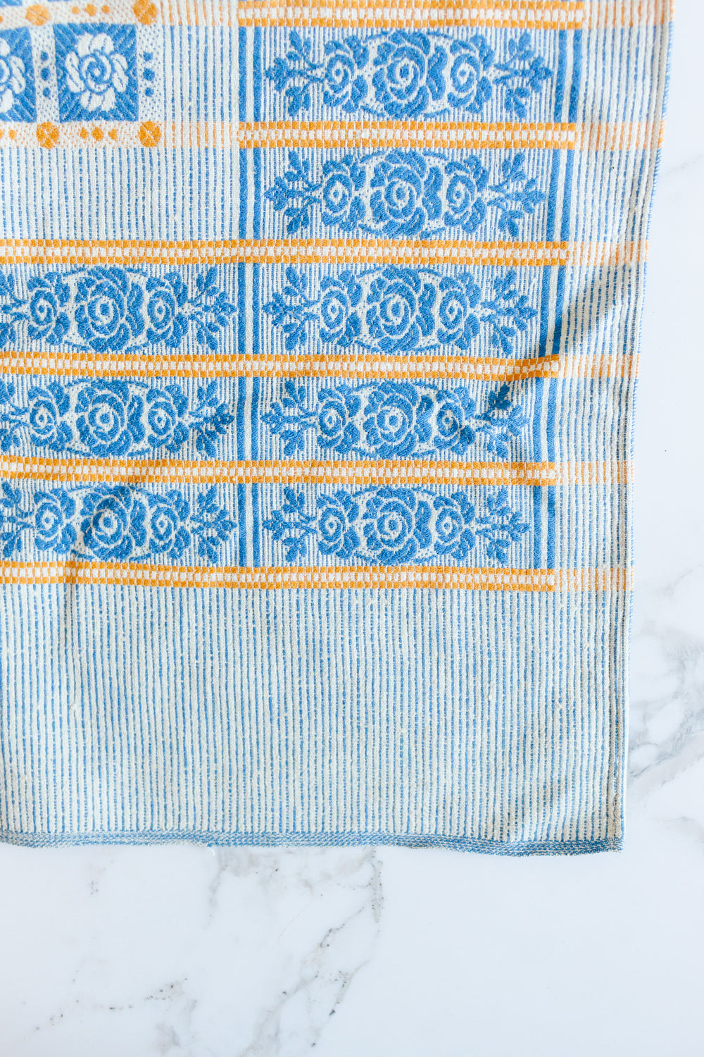 midcentury French cotton tapestry woven fabric