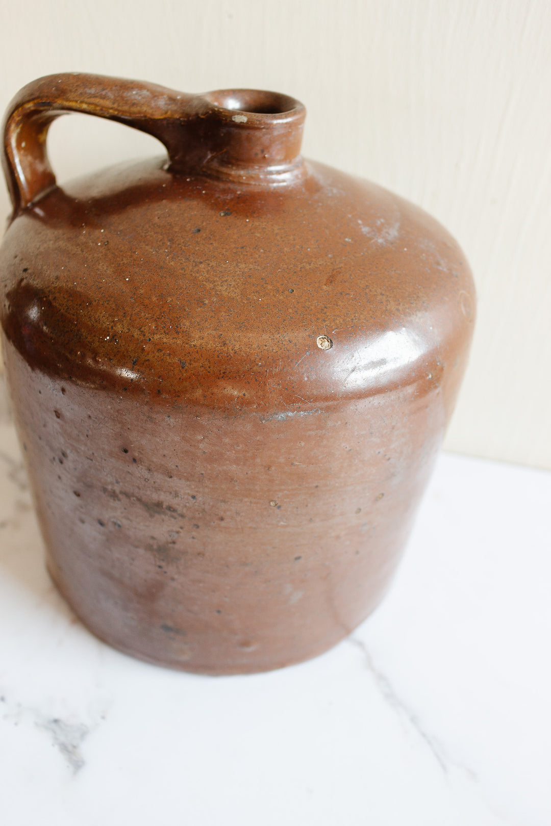 vintage European stoneware glazed jug