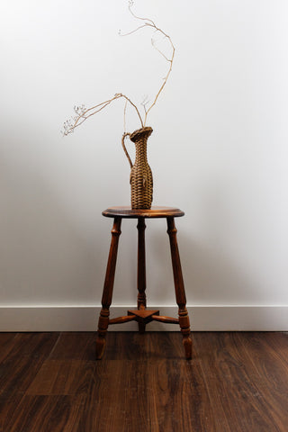 vintage french farmhouse turned leg stool