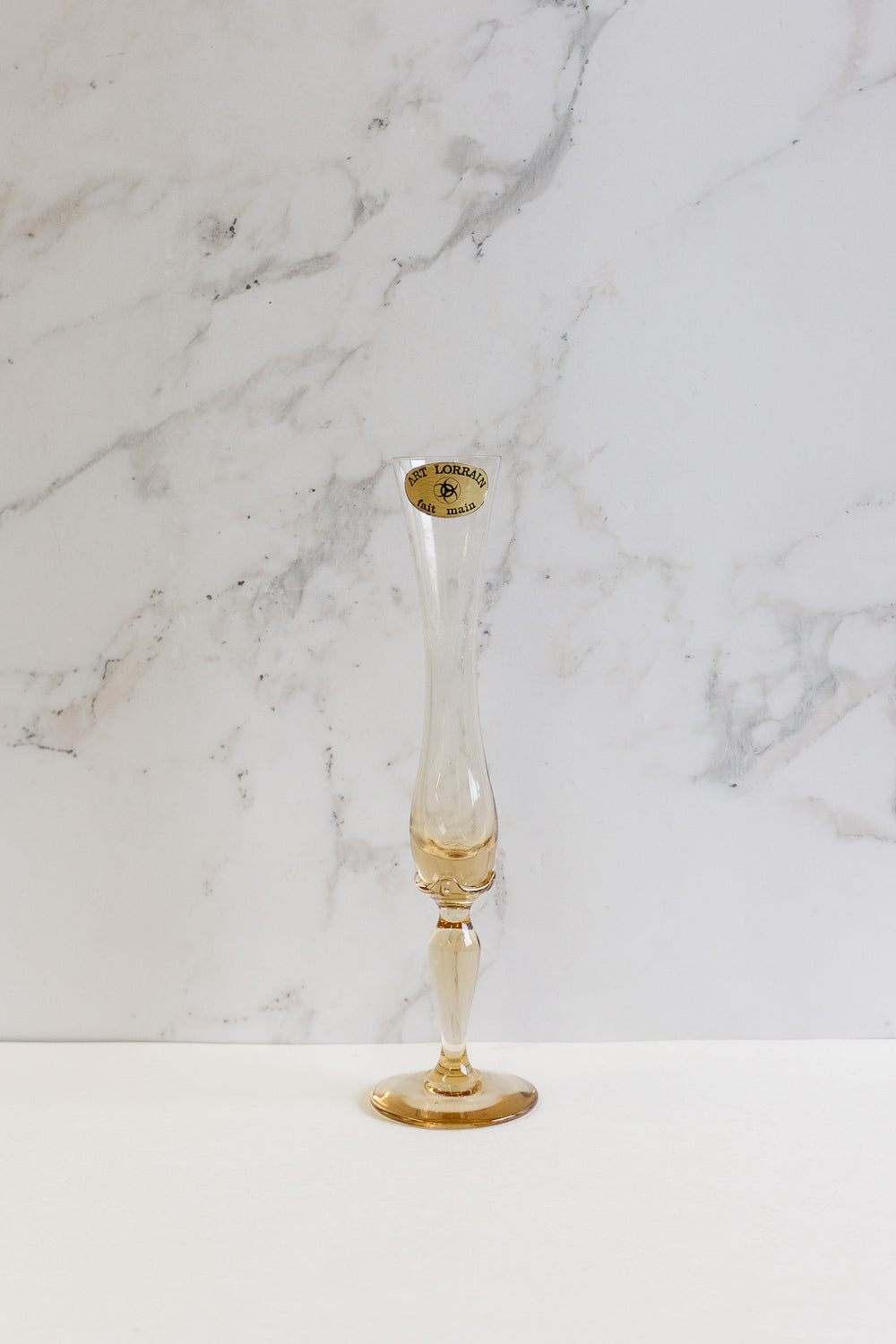 vintage french "art lorraine" glass solifore vase