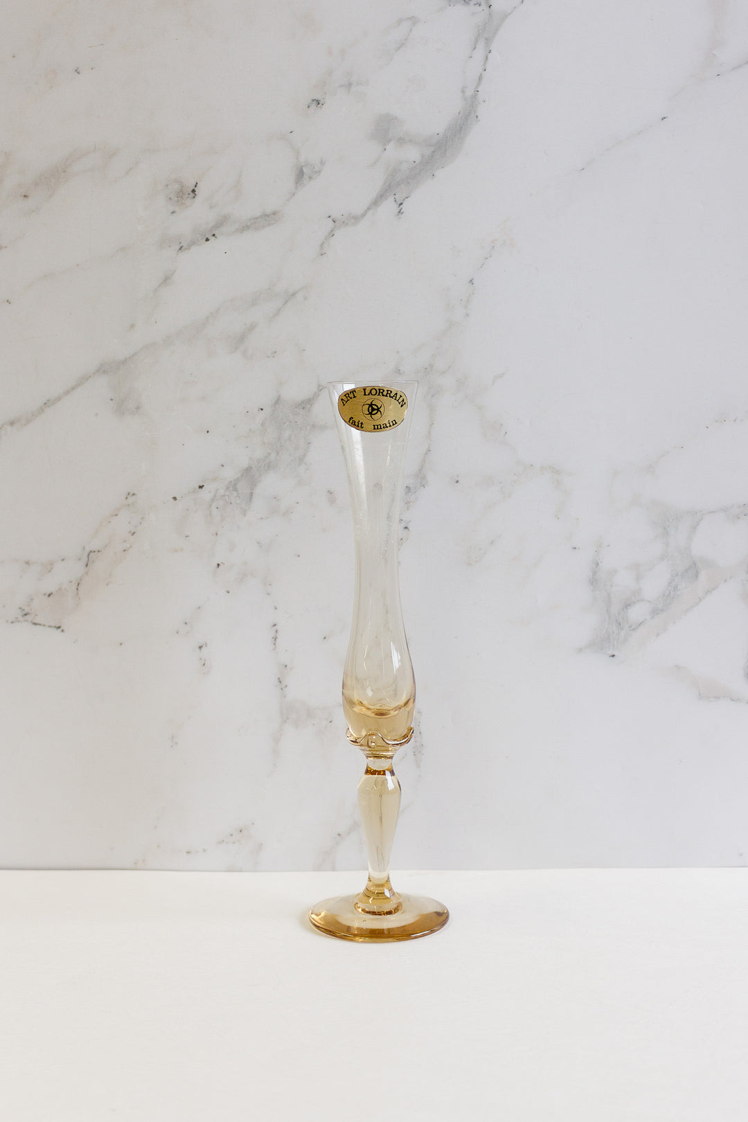 vintage french "art lorraine" glass solifore vase