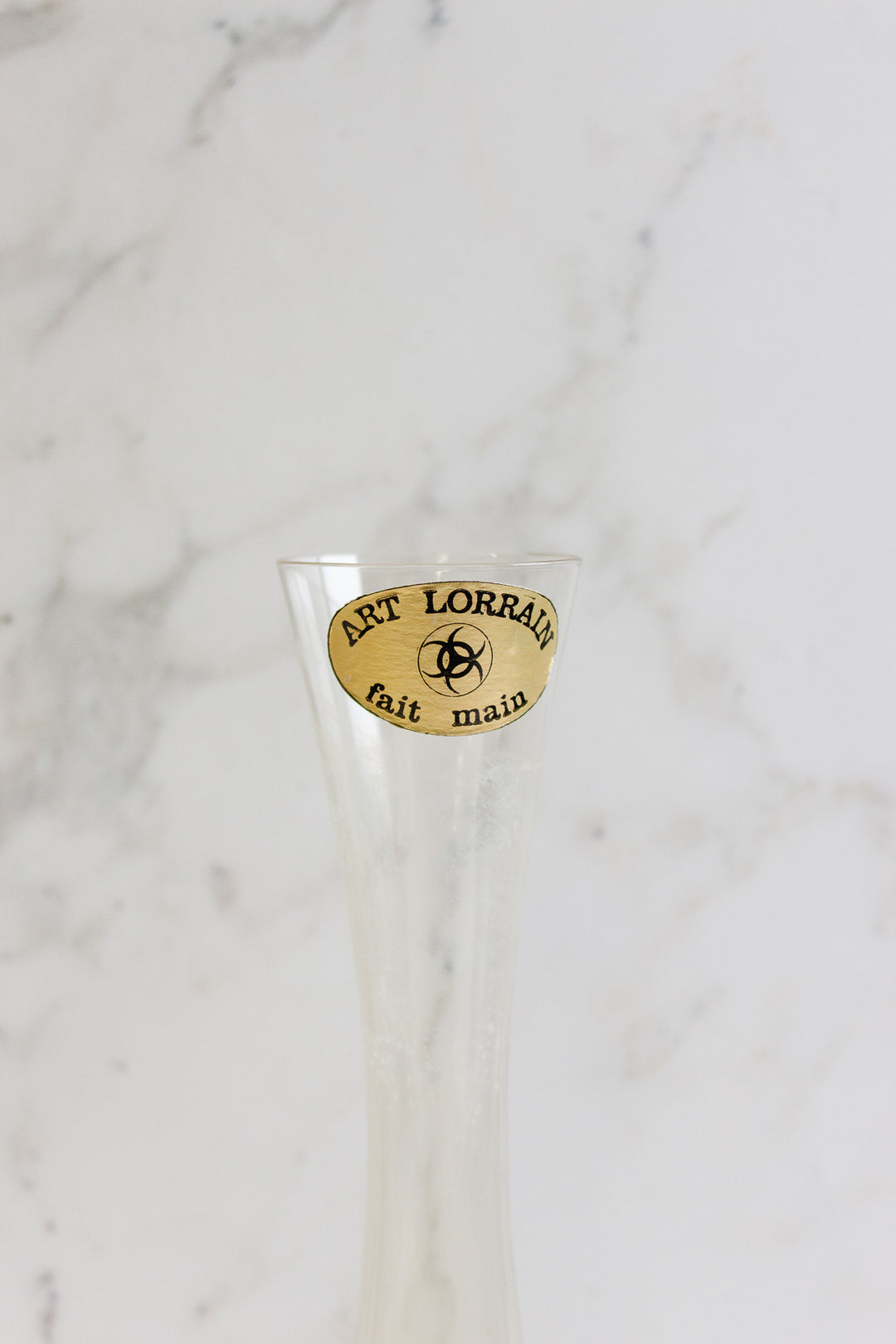 vintage french "art lorraine" glass solifore vase