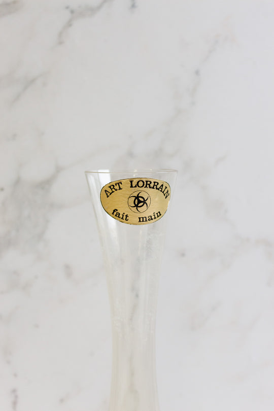 vintage french "art lorraine" glass solifore vase