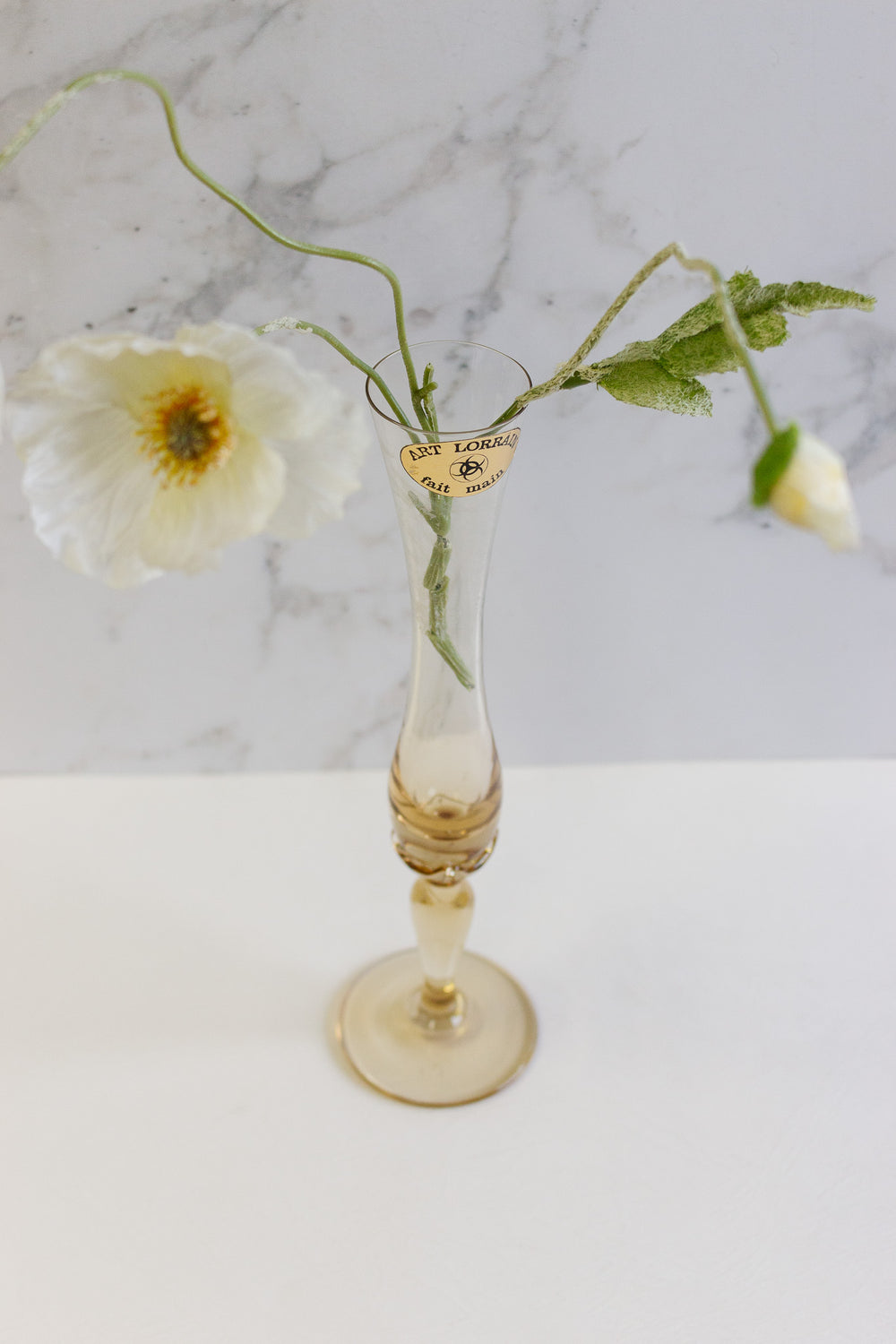 vintage french "art lorraine" glass solifore vase