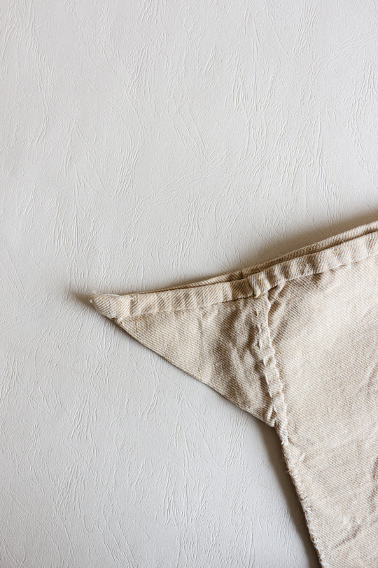 large antique french woven linen grain sack