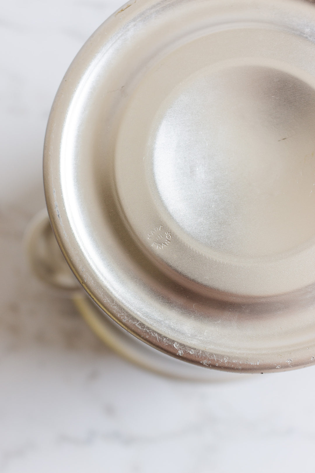 vintage french aluminum "tattinger" champagne bucket