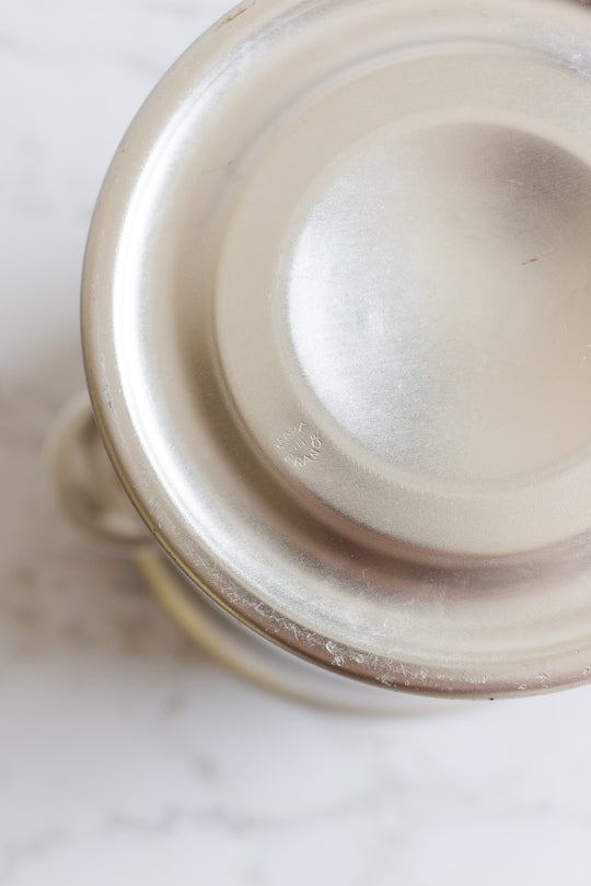 vintage french aluminum "tattinger" champagne bucket