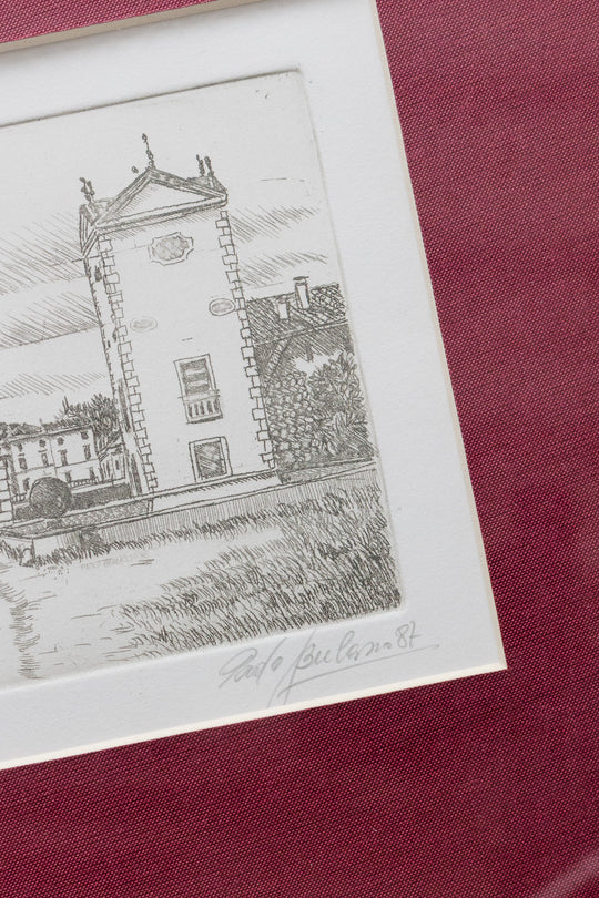 vintage italian woodblock print