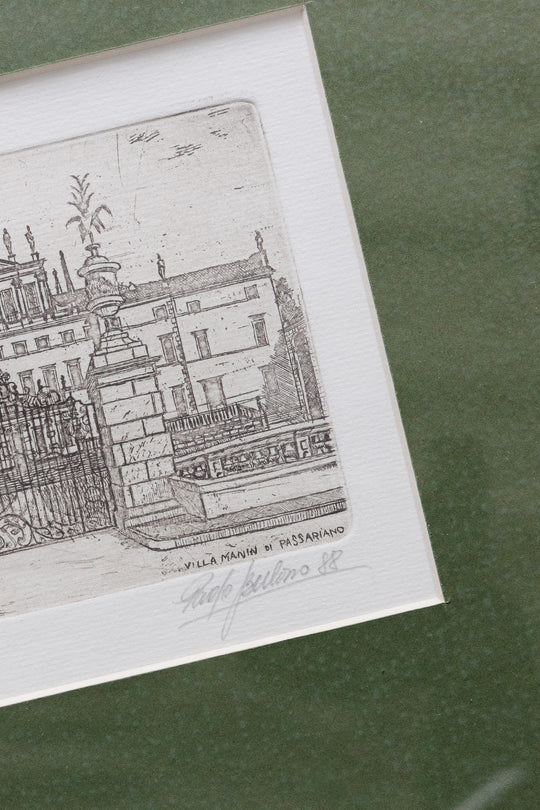 vintage italian woodblock print