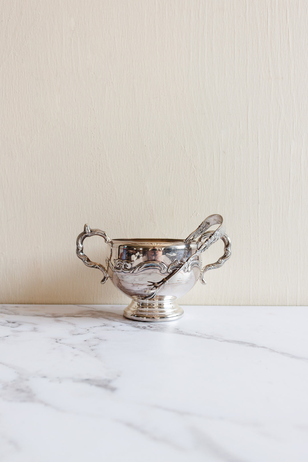 antique french silver ice tongs