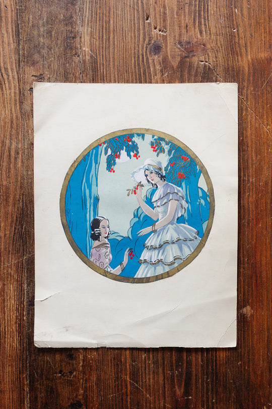 art deco style pochoir illustration from atelier jylbert