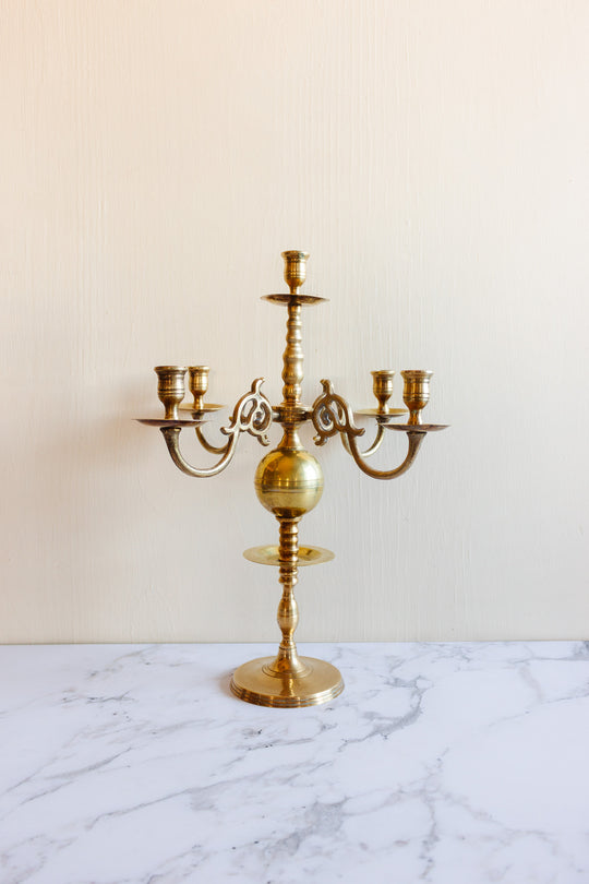 vintage french brass candelabra