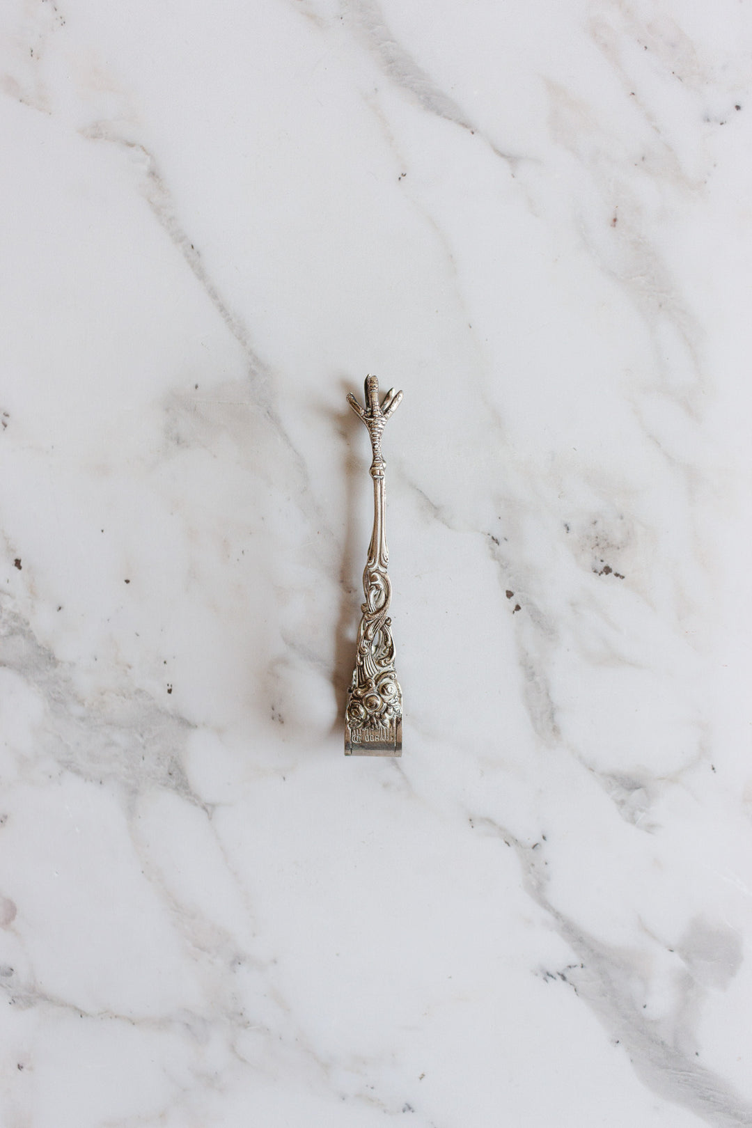 antique french silver ice tongs