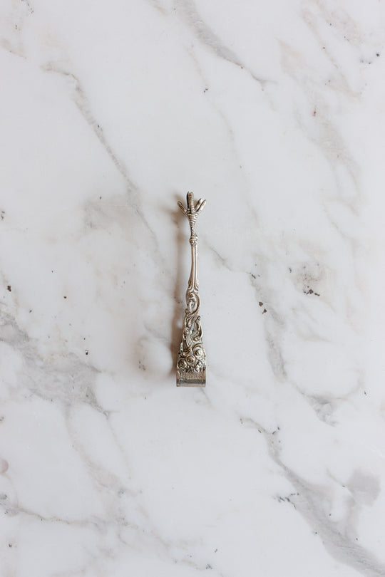 antique french silver ice tongs