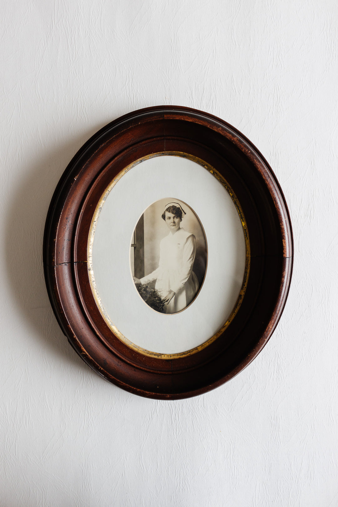 pair of antique french oval portraits