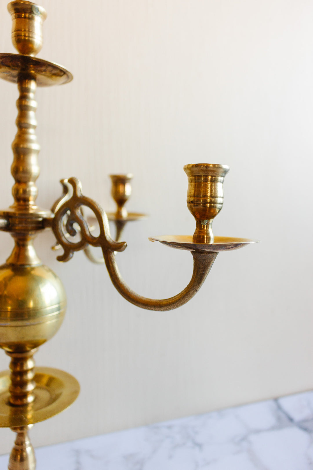 vintage french brass candelabra