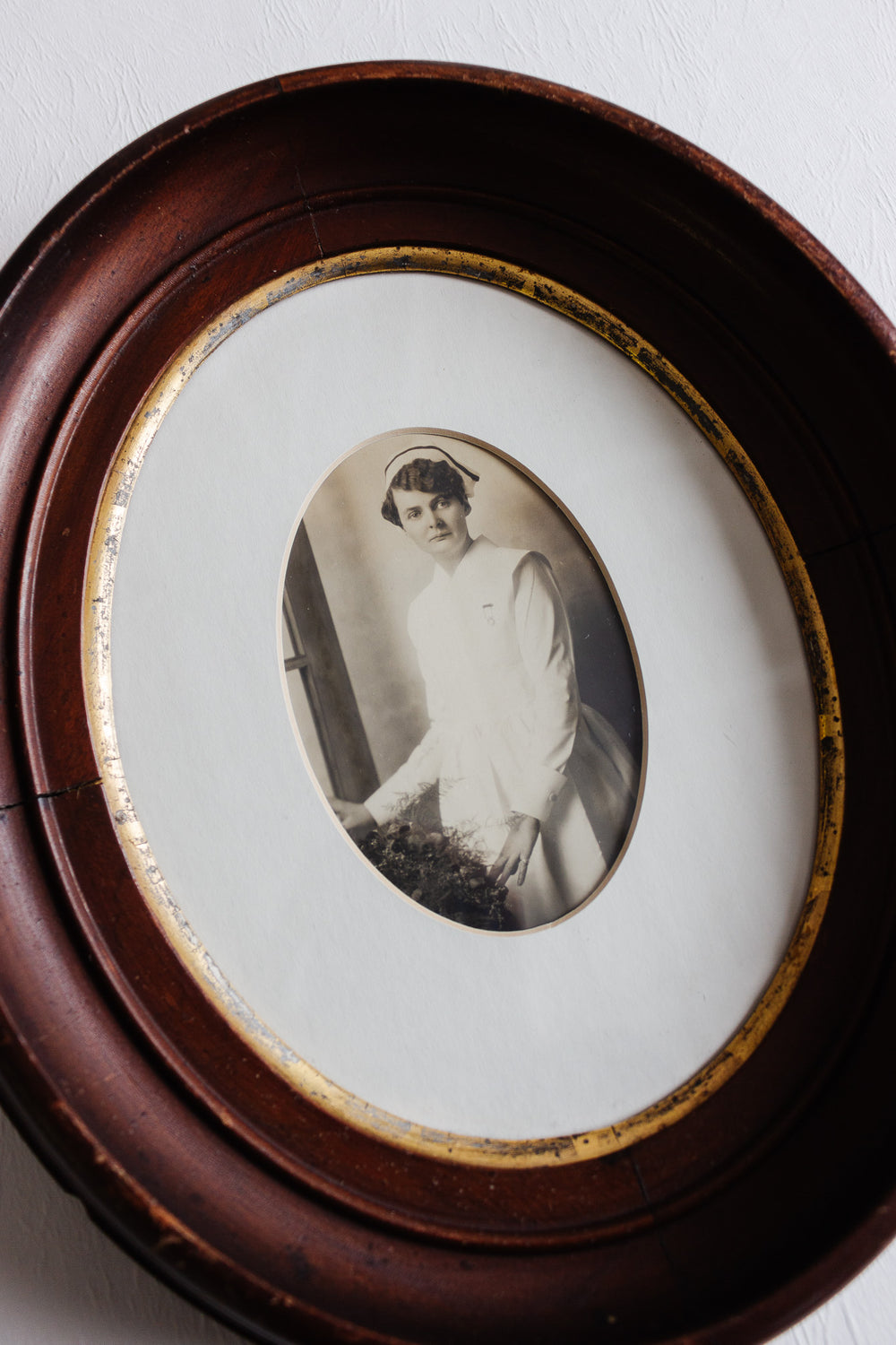 pair of antique french oval portraits