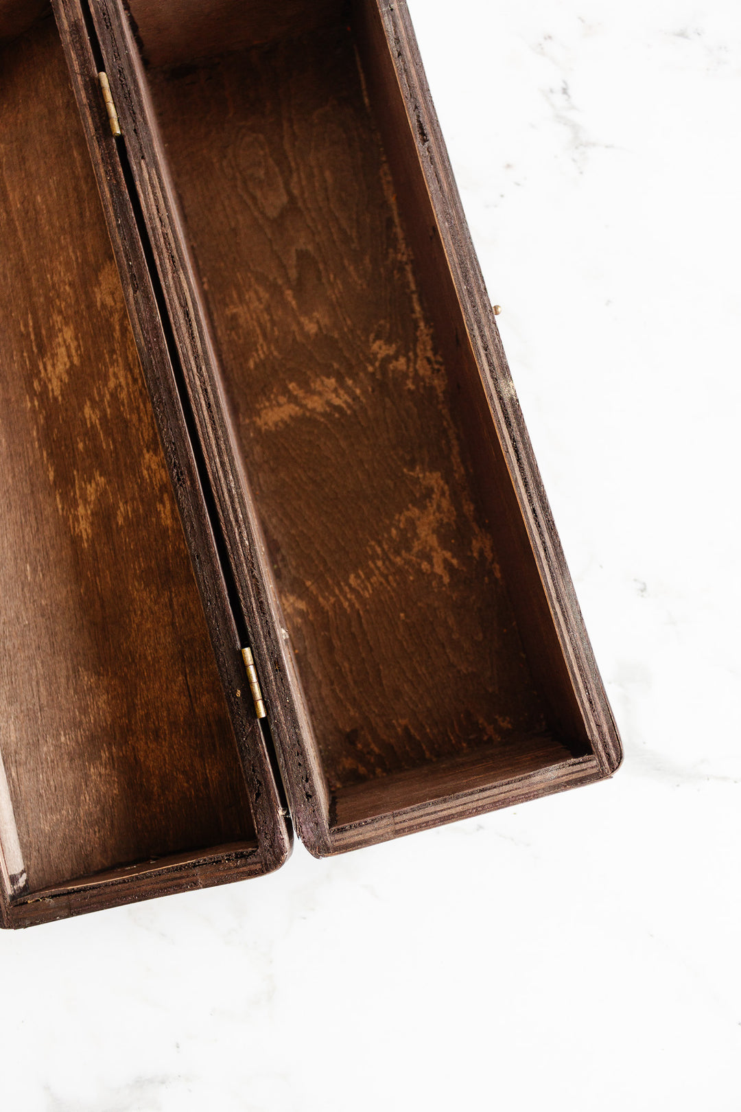 antique french wooden domed glove box