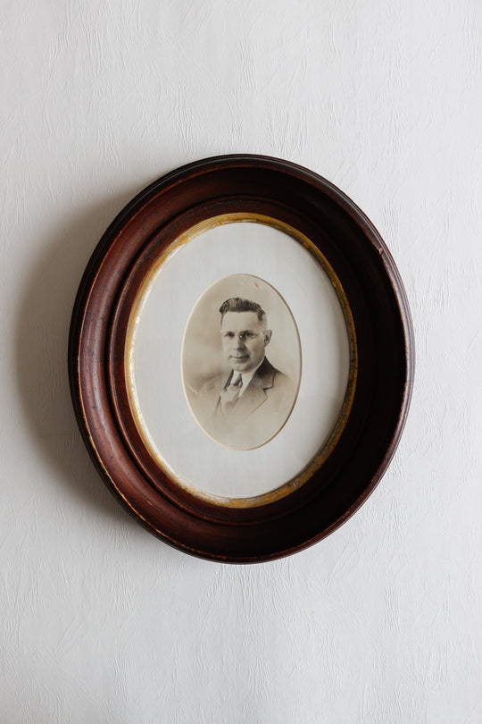 pair of antique french oval portraits