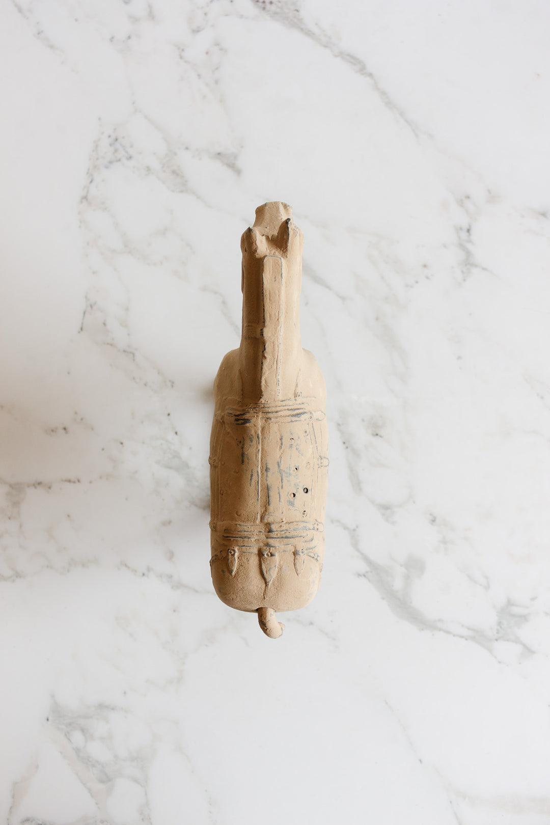 vintage french terra cotta horse