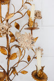 1960s Italian gilt foliate and tole wall sconce