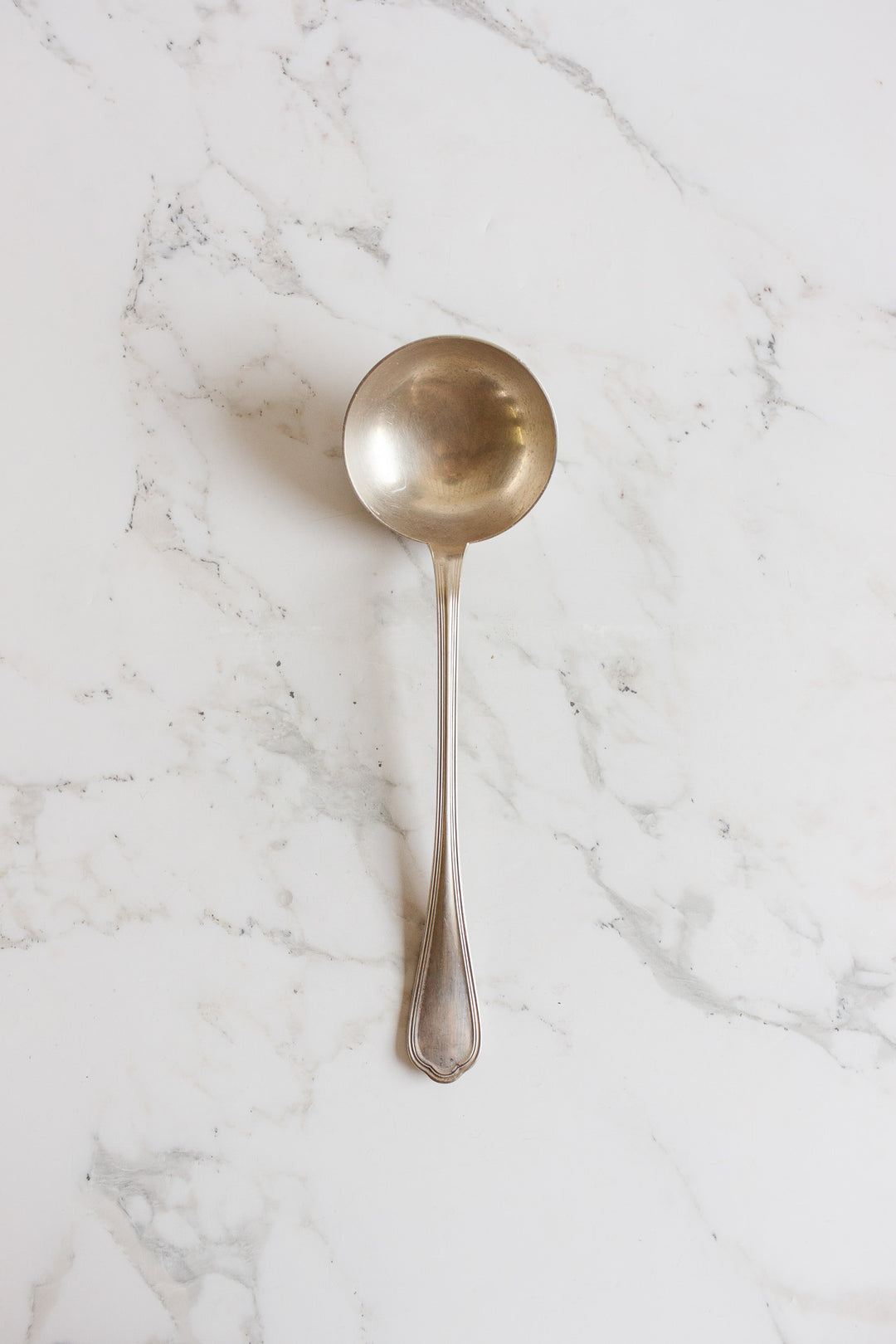 antique french silverplate kitchen ladle