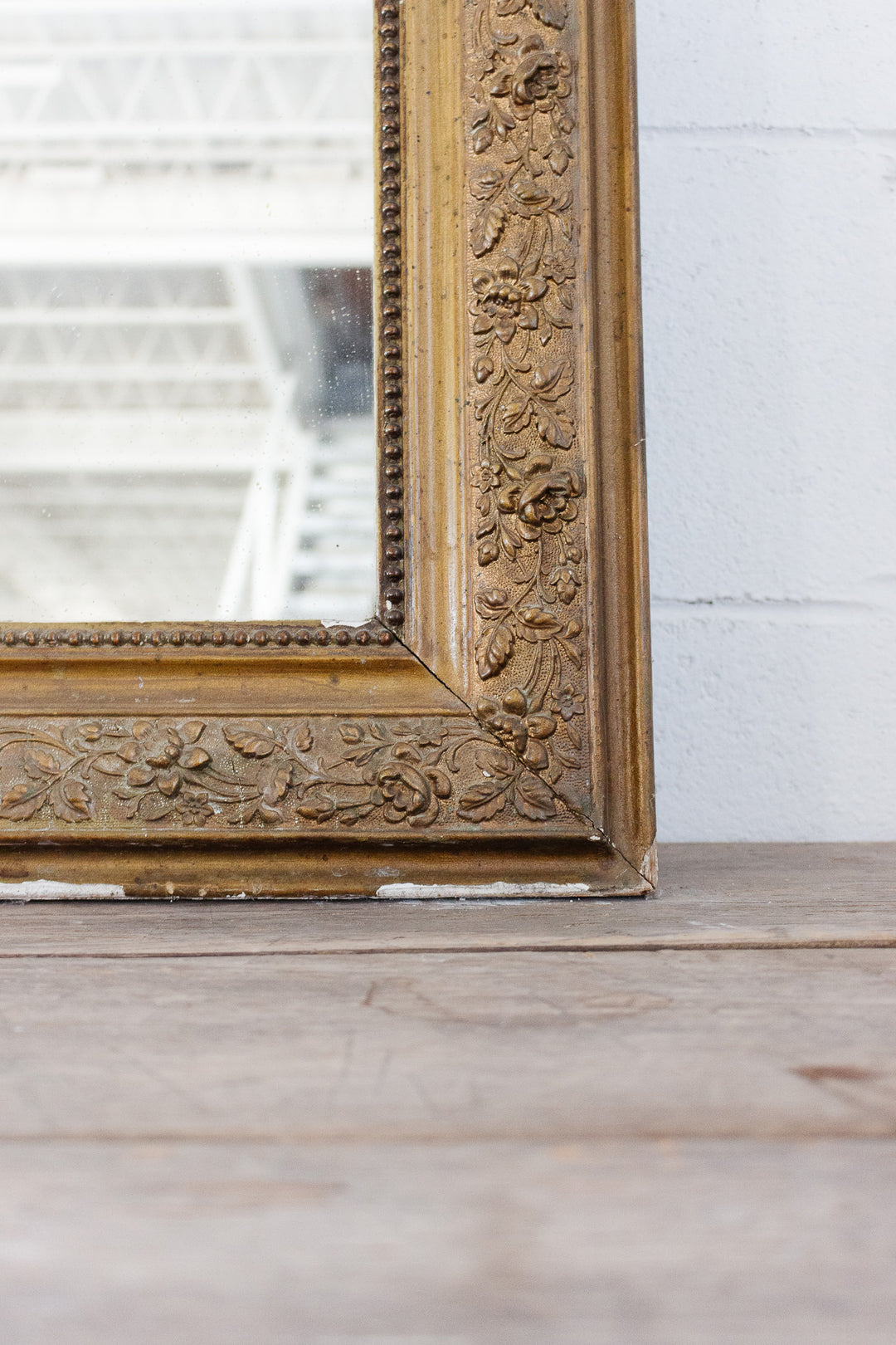 antique french louis philippe ornate gilt mirror