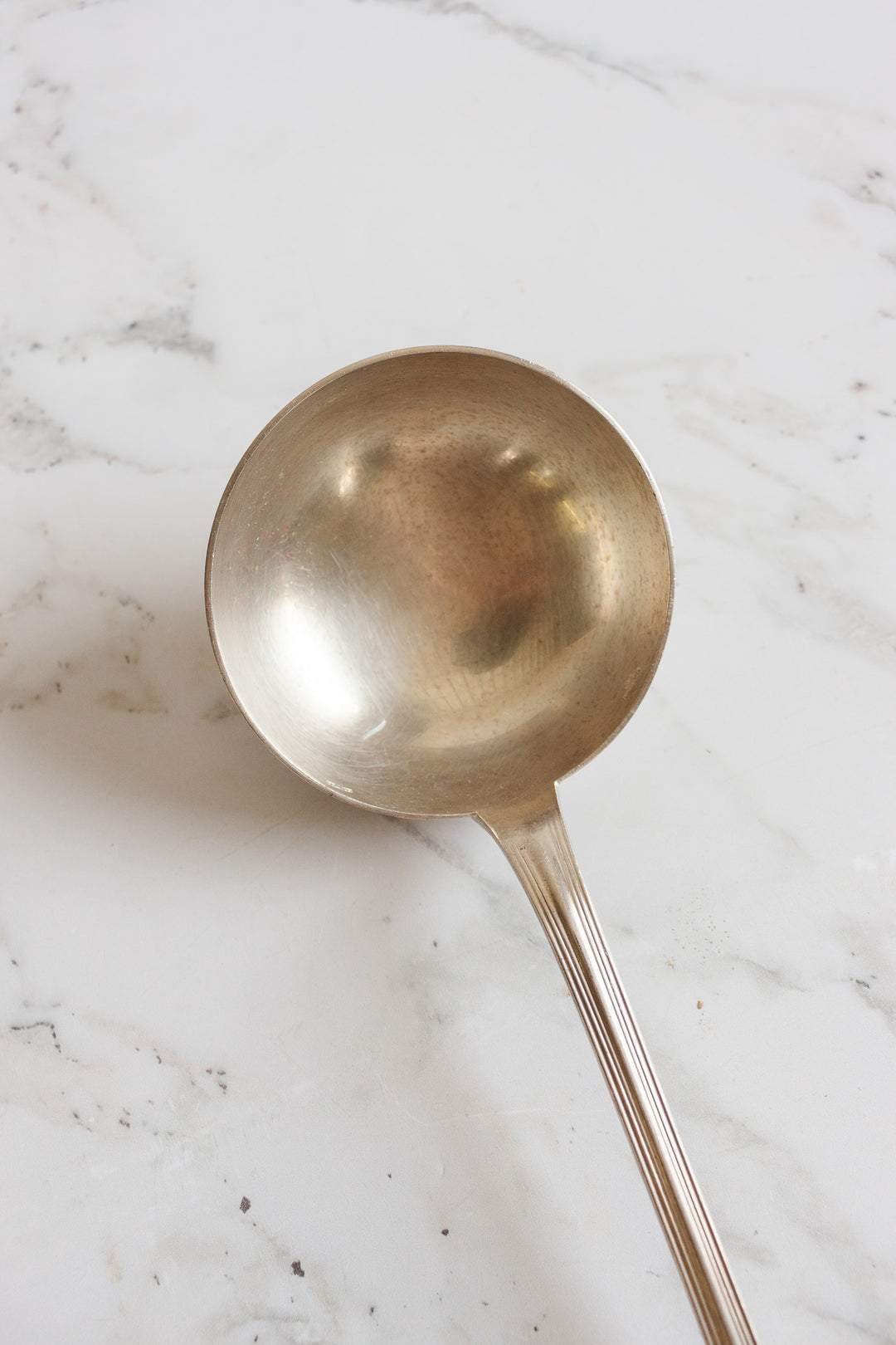 antique french silverplate kitchen ladle