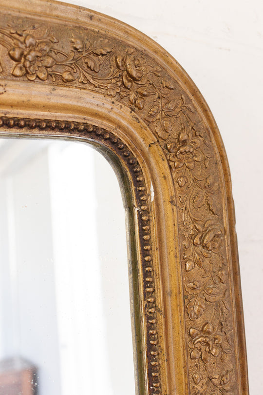 antique french louis philippe ornate gilt mirror