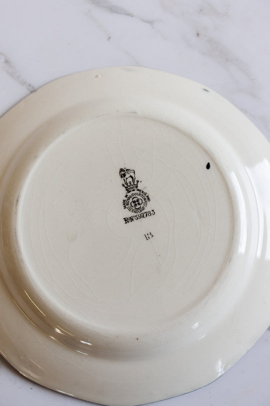 rare art deco royal doulton "Persian anemone" dessert plate