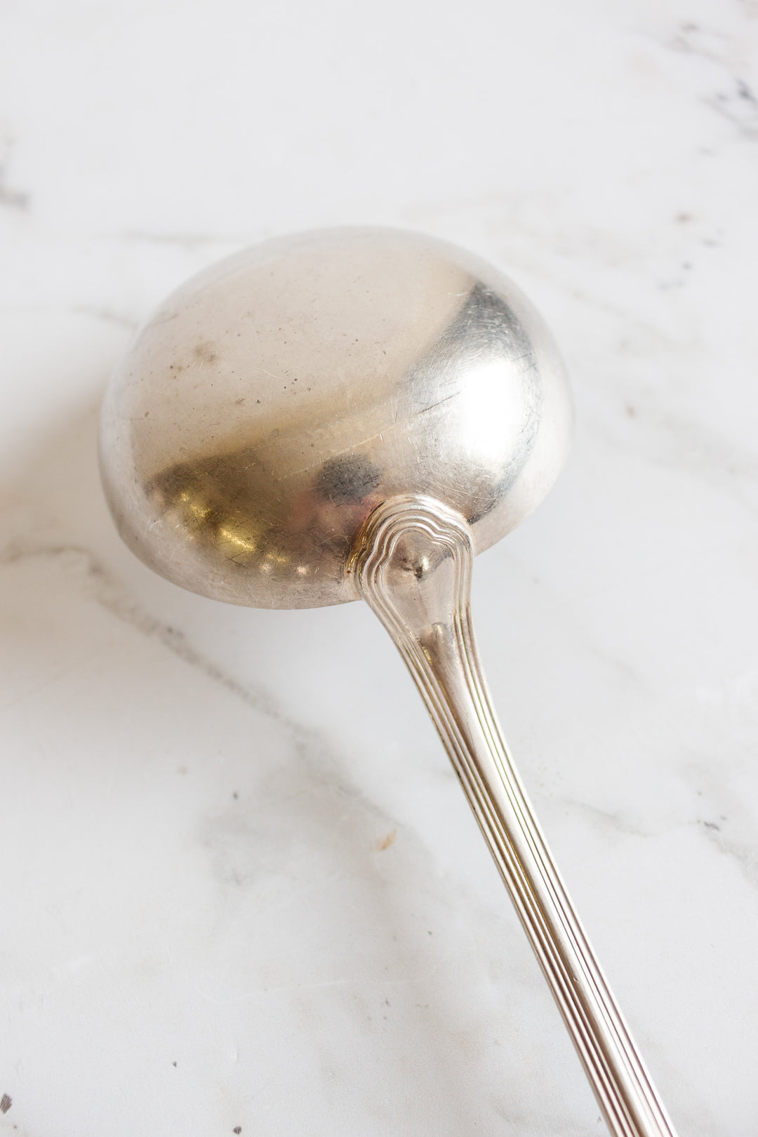 antique french silverplate kitchen ladle