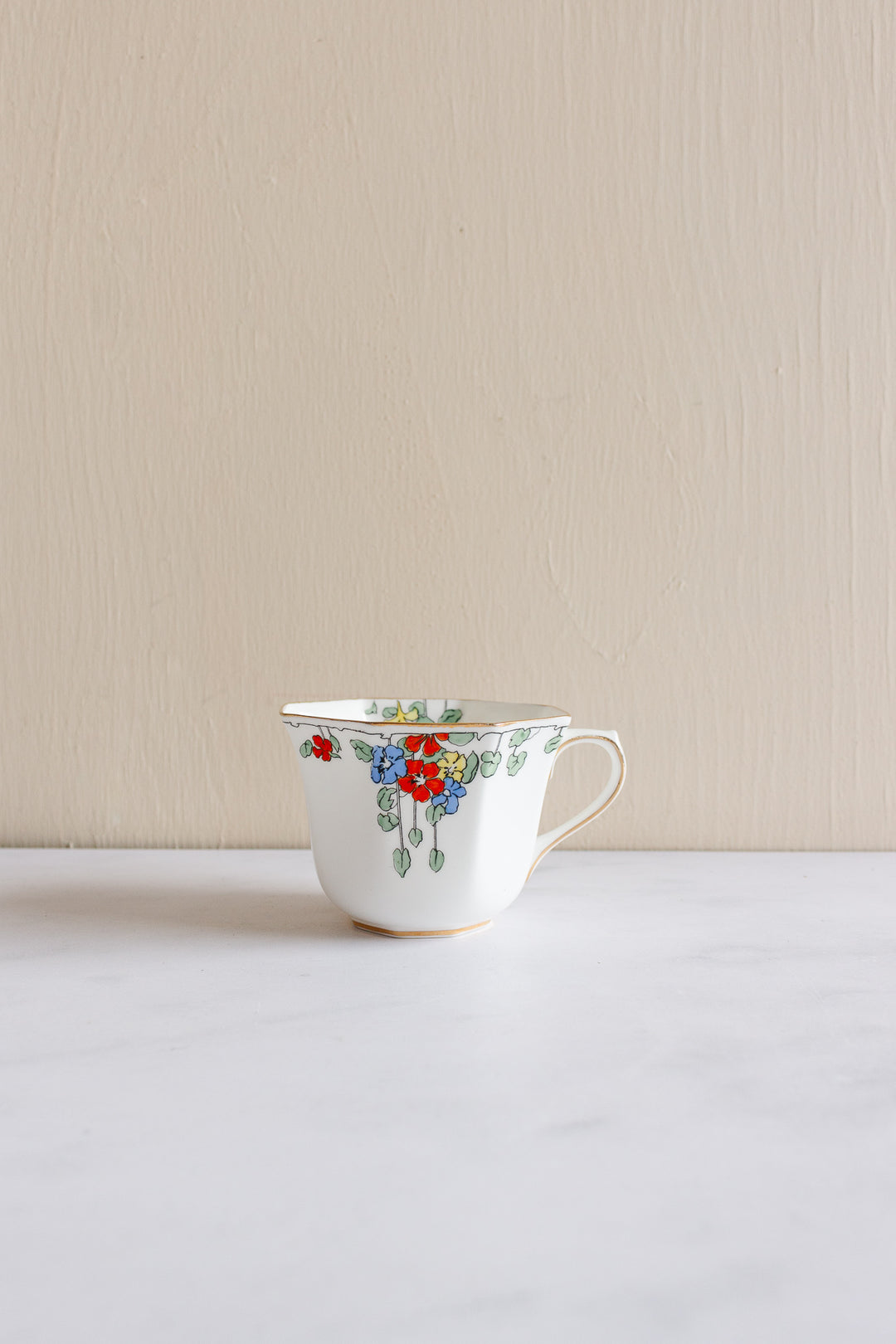 rare art deco hand painted teacup by royal doulton