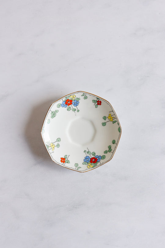 rare art deco hand painted teacup by royal doulton