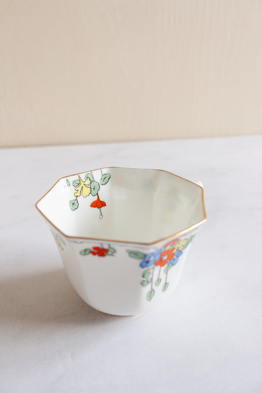 rare art deco hand painted teacup by royal doulton