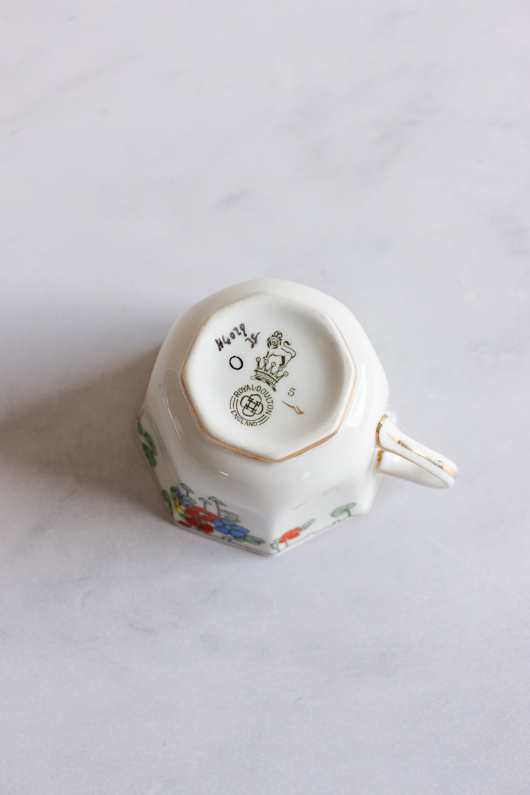 rare art deco hand painted teacup by royal doulton