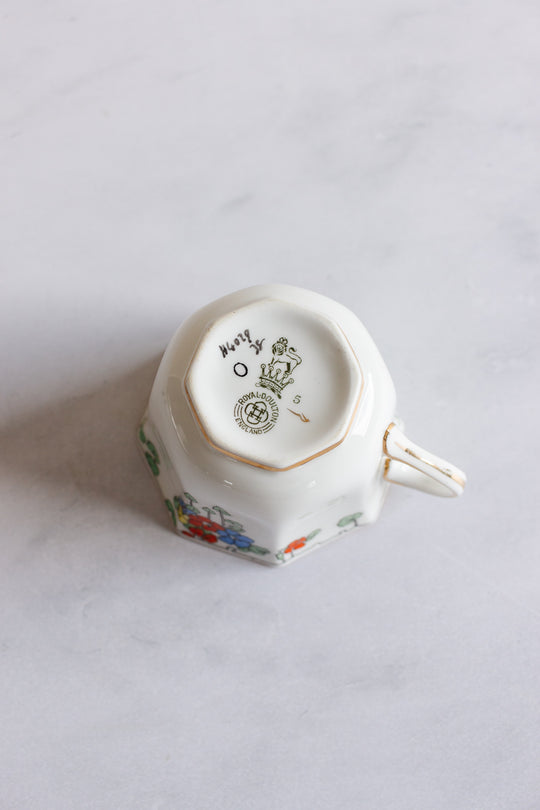 rare art deco hand painted teacup by royal doulton